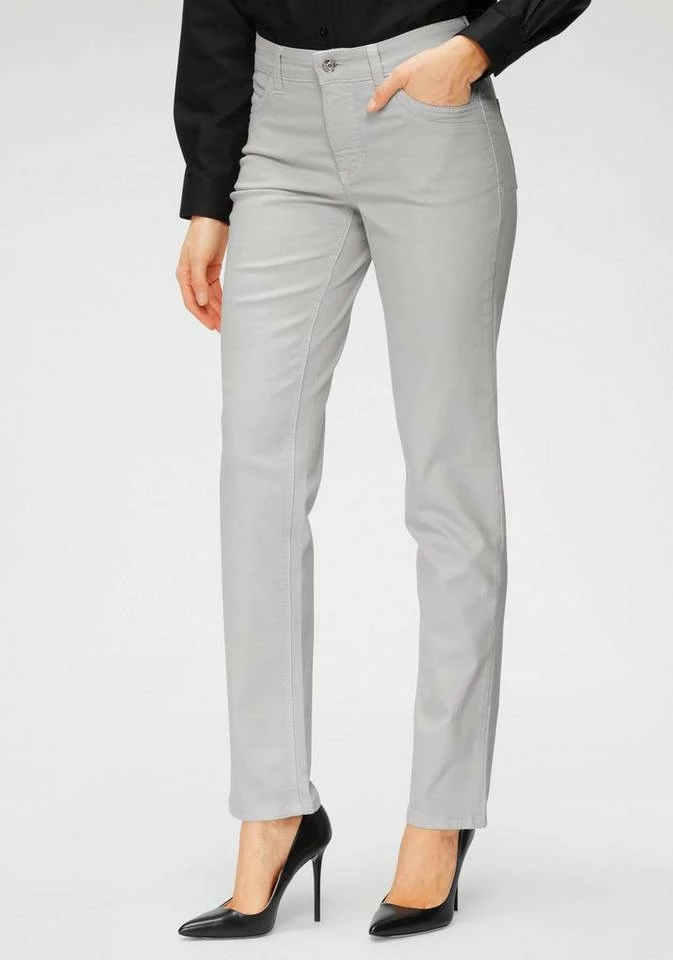 Neu ✔️ MAC Stretch-Jeans »Melanie« Gerade geschnitten Dark blue rinsed, New basic wash, Black-black, Vanilla yellow 👍 – Bild 14