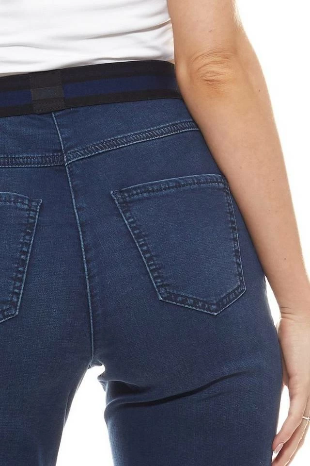 Coupon 😉 MAC Stoffhose »MAC Jump In 7/8-Schlupf-Jeans stilvolle Denim-Hose für Frauen mit Gummibund in Streifenmuster Freizeit-Jeans Blau« ✔️ – Bild 3