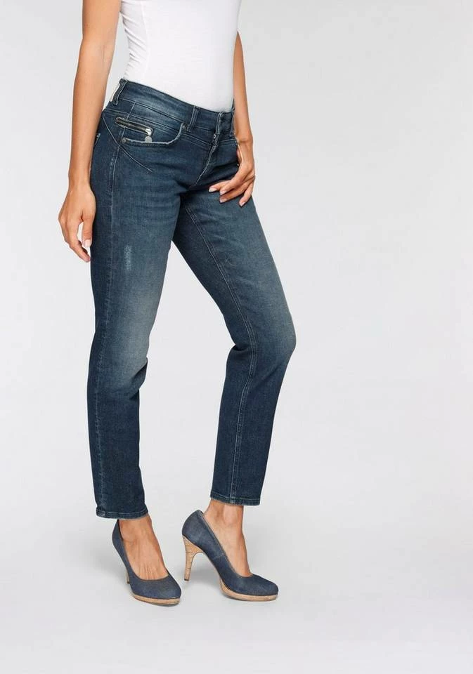 Rabatt 🧨 MAC Slim-fit-Jeans »Rich-Slim-Hanf« Besondere Teilungsnähte im Rücken sorgen für einen Push-Up Effekt Ash grey destroyed authentic wash, Mid blue destroyed authentic wash 😍 – Bild 8