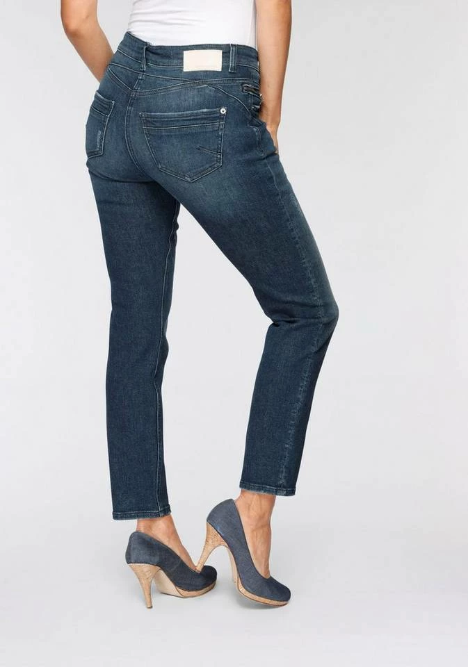 Rabatt 🧨 MAC Slim-fit-Jeans »Rich-Slim-Hanf« Besondere Teilungsnähte im Rücken sorgen für einen Push-Up Effekt Ash grey destroyed authentic wash, Mid blue destroyed authentic wash 😍 – Bild 2