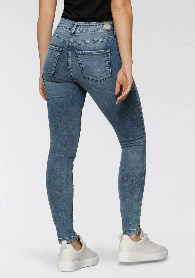 Besorgen 😍 MAC Workerjeans »Dream Skinny Worker« Im Worker-Style mit den typischen Taschen Light khaki green, Blue used fancy moon 😉 – Bild 2