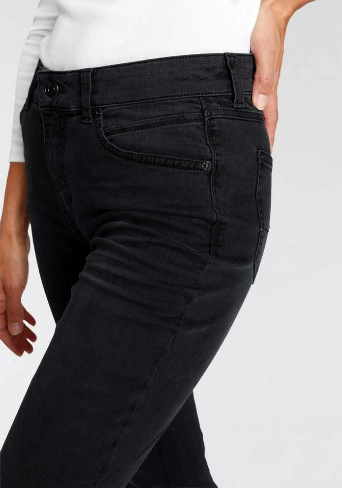 Neu ✔️ MAC Stretch-Jeans »Melanie« Gerade geschnitten Dark blue rinsed, New basic wash, Black-black, Vanilla yellow 👍 – Bild 3
