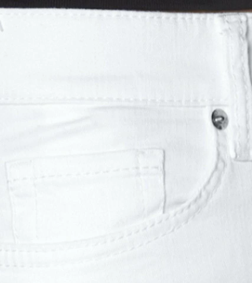 Angebote 👍 MAC Stretch-Jeans »MAC Melanie Stretch-Jeans schlichte Damen Straight Leg 5-Pocket Hose Denim Freizeit-Jeans Weiß« 🌟 – Bild 2