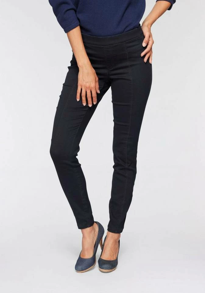 Rabatt 🥰 MAC Thermojeans »Cosy-Legging« Dekorative Teilungsnähte strecken das Bein Dark grey industrial wash, Black rinsed wash, Dark blue rinsed wash ❤️ – Bild 2