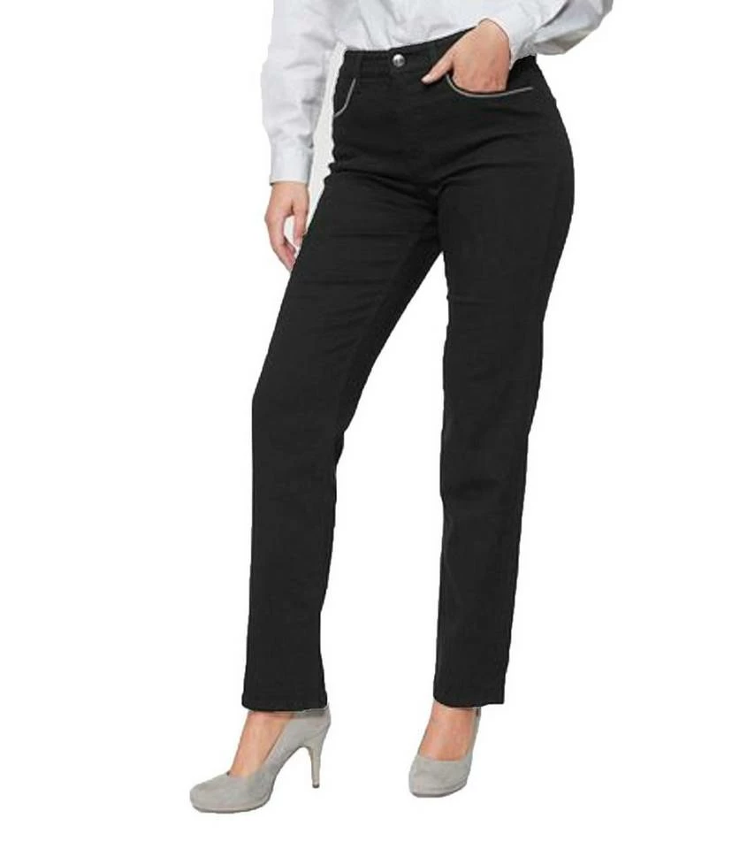 Auslauf 🎉 MAC Regular-fit-Jeans »MAC Stella Glam Chain 👖 Jeans funkelnde Damen Hose im 5-Pocket-Style Party-Hose Schwarz« 💯 – Bild 2