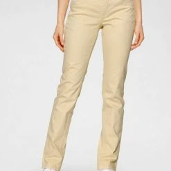 Schlussverkauf 🛒 MAC Straight-Jeans »Angela New« Ziernähte im vorderen Taschenbereich Cherry red, Golden terra, White denim, Vanilla yellow 😍