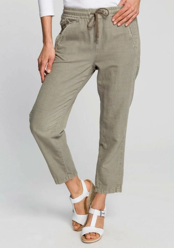 Bestes Angebot 🛒 MAC Leinenhose »Easy-Chino« Unifarbener Galon an den Seitennähten Ivory | Ivory | Ivory | Ivory, Green tea khaki, Weiß | Weiß | Weiß | Weiß, Marine | Marine | Marine | Marine ✨