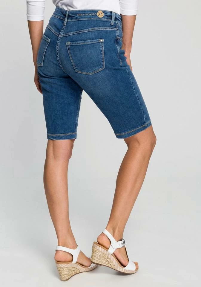 Top 10 👍 MAC 👖 Jeansbermudas »Dream Bermudas« Krempelbarer gerader Schnitt White denim, Lt.fashion blue authentic ✔️ – Bild 2
