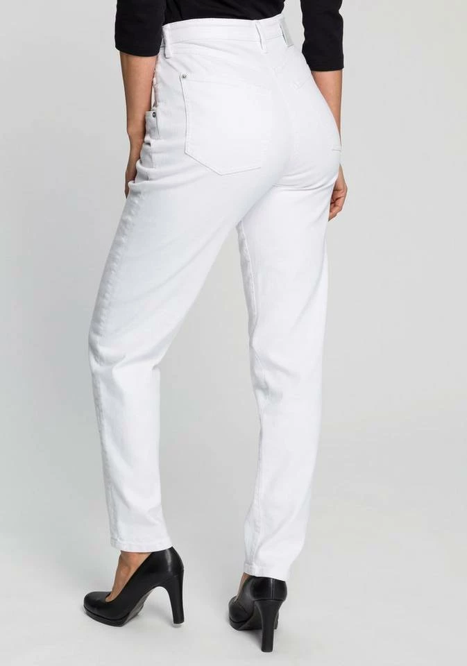 Rabatt 🧨 MAC Ankle-Jeans »Rich-Carrot« Besondere Taschenlösung sorgt für eine schlanke Optik Super bright blue stonewash, White denim, Vintage blue destroyed, Mid blue used heavy wash ❤️ – Bild 2