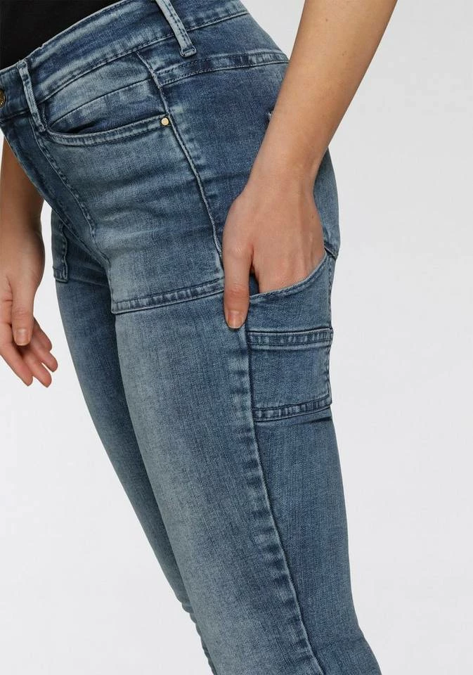 Besorgen 😍 MAC Workerjeans »Dream Skinny Worker« Im Worker-Style mit den typischen Taschen Light khaki green, Blue used fancy moon 😉 – Bild 3